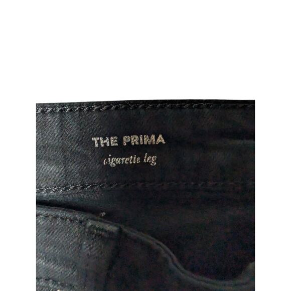 AG Adriano Goldschmied The Prima Cigarette Leg Super Black Low Rise Size 27R - Picture 8 of 9